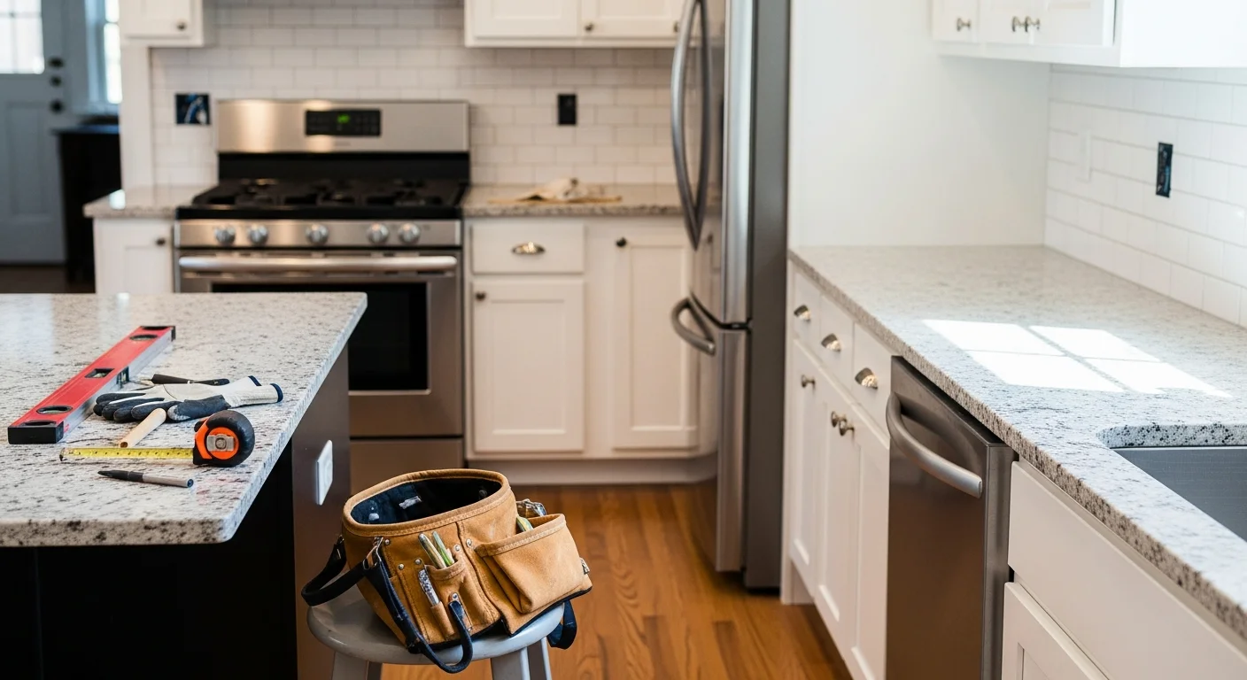 General contractor team working on residential home renovation project