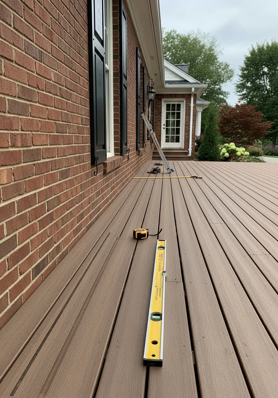 A skilled professional working on a Potomac property with meticulous attention to quality.