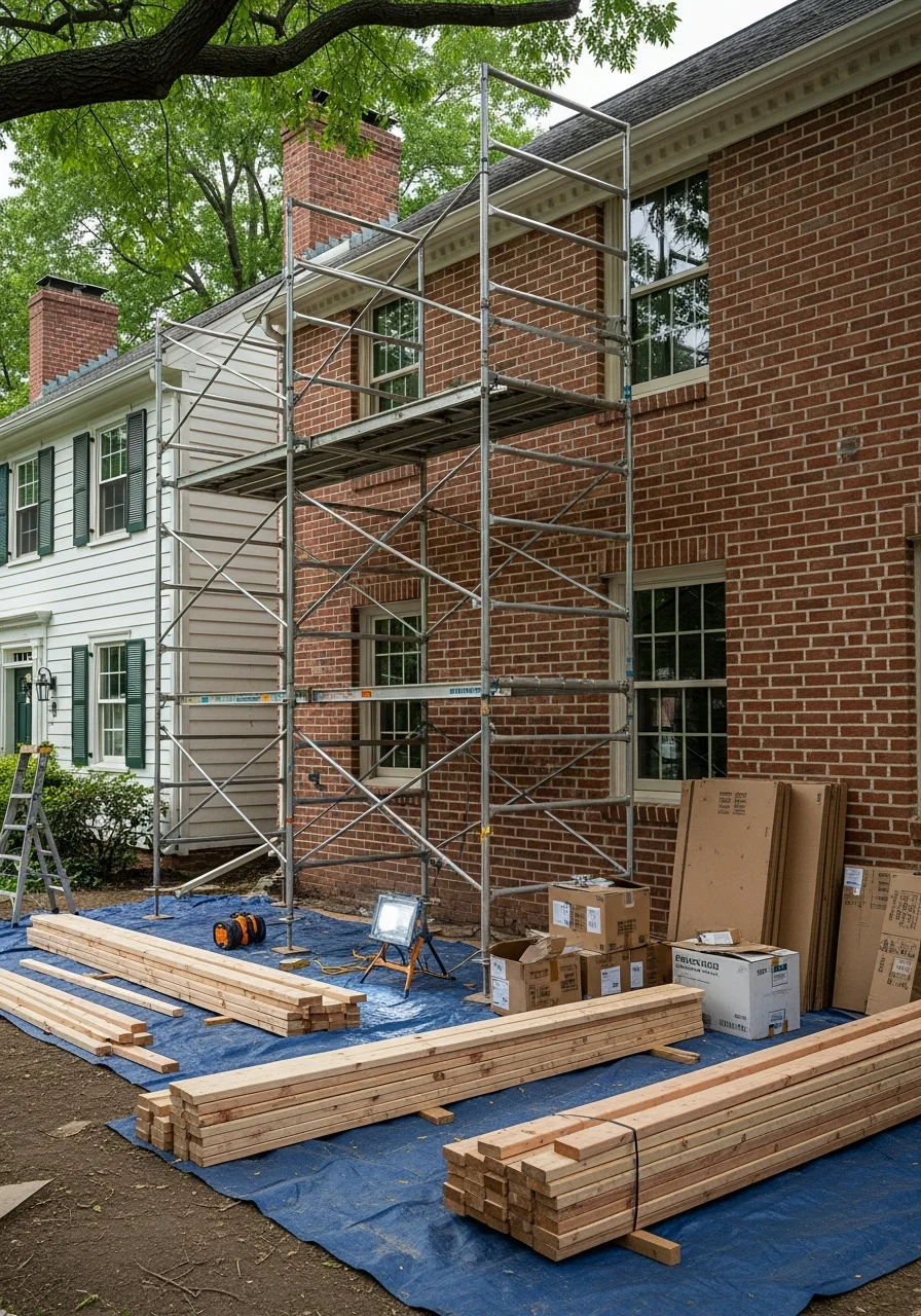 A professional service provider working on a Rockville home with precision and care.