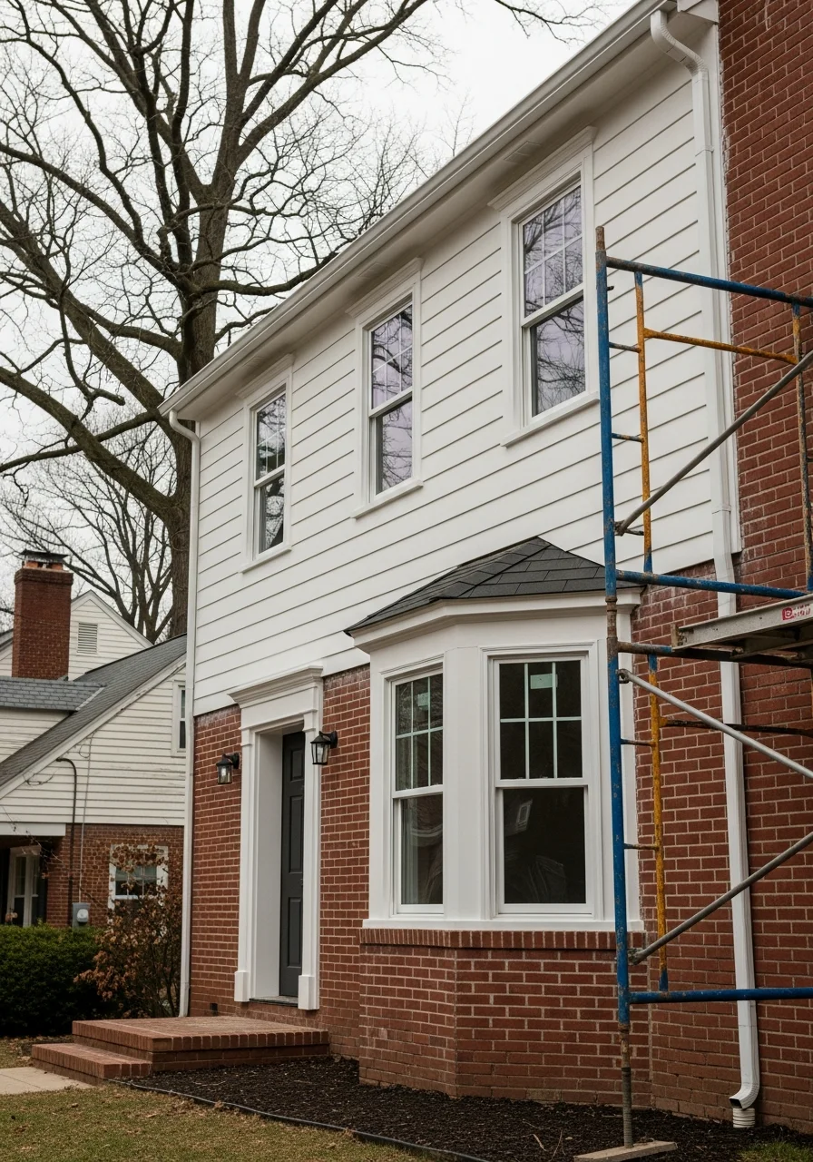A service professional engaged in careful work on a Silver Spring property.