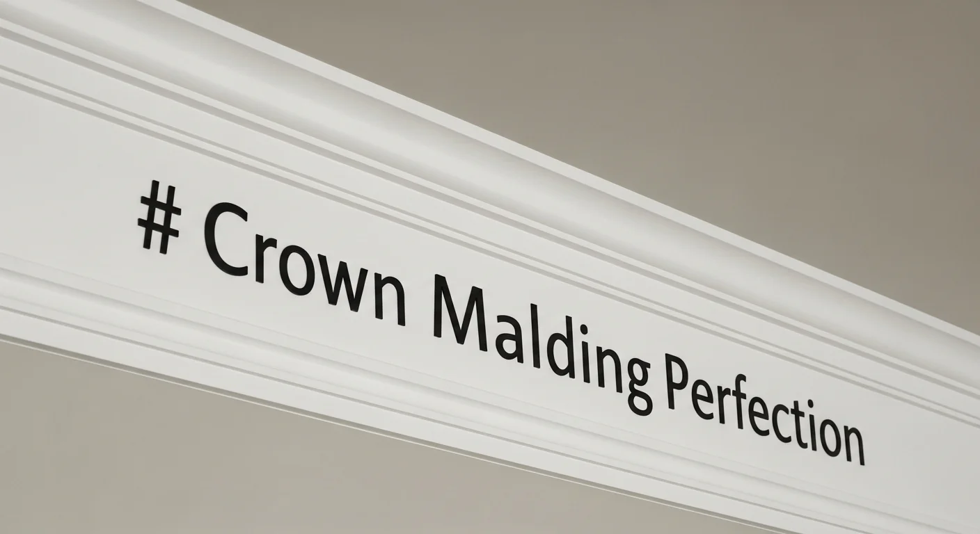 Freshly installed crown molding running along the ceiling line of a living room in a Boyds, MD Colonial-style home. Clean white trim meets painted walls with tight, gap-free corners at each joint.